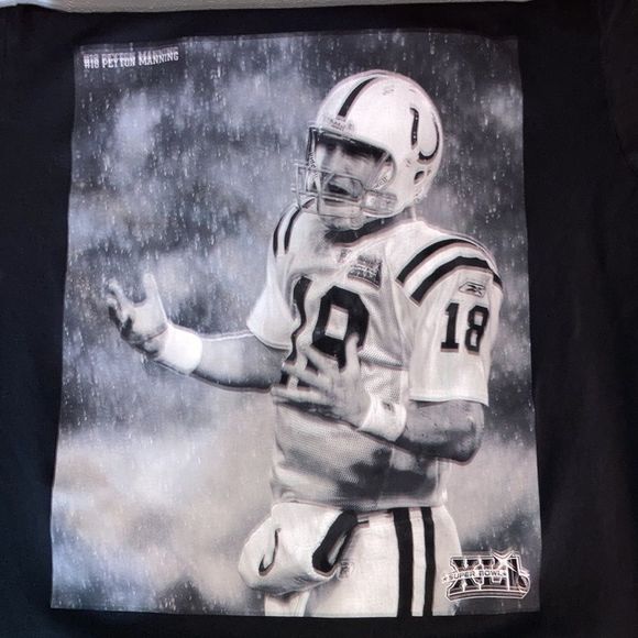 Mitchell & Ness x Super Bowl Peyton Manning Long Sleeve Small T-Shirt - Picture 5 of 9